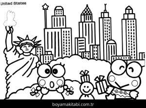 Keroppi boyama sayfası – eğitici aktivite, yaratıcılık