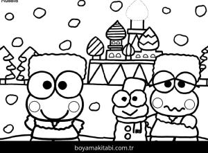 Keroppi boyama sayfası – sanatsal çalışma, çocuklar için