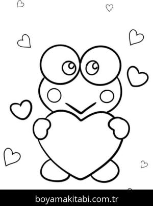 Keroppi boyama sayfası – keyifli zaman, renkli çizimler