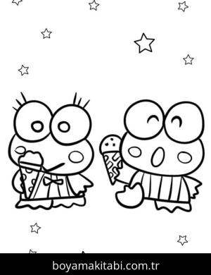 Keroppi boyama sayfası – yaratıcılığı geliştirir, keyifli zaman