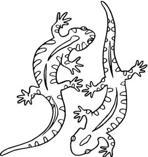 Kertenkele boyama sayfası,  coloring page, İki kız arkadaş kertenkele., 