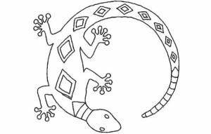 Kertenkele boyama sayfası,  coloring page, Kertenkele eşkenar dörtgen şeklinde bir desene sahiptir., 