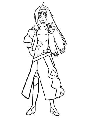 Sword Art Online boyama sayfası,  coloring page, Yuuki, 