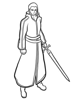 Sword Art Online boyama sayfası,  coloring page, Heathcliff, 