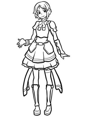 Sword Art Online boyama sayfası,  coloring page, Lisbeth, 