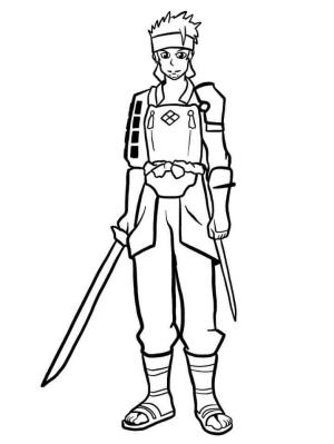 Sword Art Online boyama sayfası,  coloring page, Klein, 