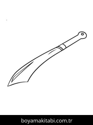 Kılıç boyama sayfası – kolay boyama, eğitici aktivite