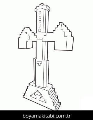 Kılıç boyama sayfası – boyama etkinliği, çocuk aktivitesi