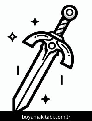 Kılıç boyama sayfası – yaratıcılığı geliştirir, keyifli zaman