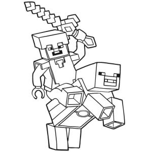 Kılıç boyama sayfası,  coloring page, Minecraft’ta Kılıçlı Alex, 