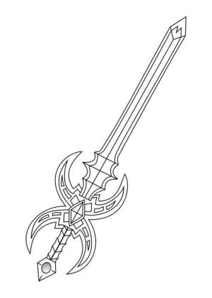 Kılıç boyama sayfası,  coloring page, Taze Kılıç, 