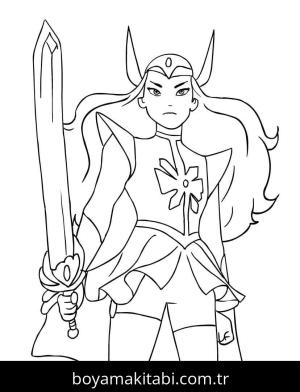 Kılıç boyama sayfası – boyama etkinliği, çocuk aktivitesi