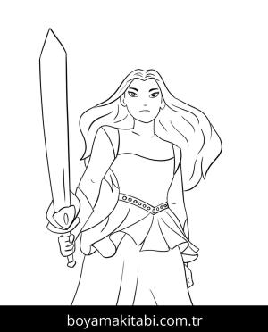 Kılıç boyama sayfası – ücretsiz yazdır, boyama etkinliği