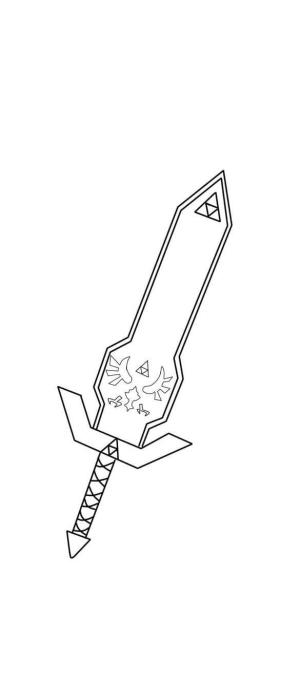 Kılıç boyama sayfası,  coloring page, Zelda Efsanesinden Usta Kılıç, 