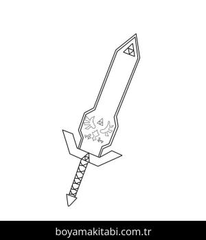 Kılıç boyama sayfası – boyama çalışması, yaratıcılığı geliştirir