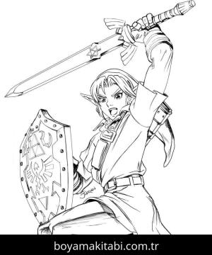 Kılıç boyama sayfası – çocuk aktivitesi, PDF indir