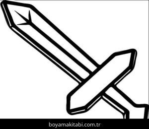 Kılıç boyama sayfası – okul öncesi, evde etkinlik