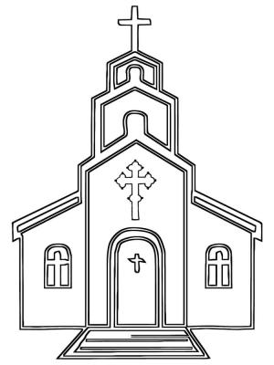 Kilise boyama sayfası,  coloring page, Iyi Kilise, 