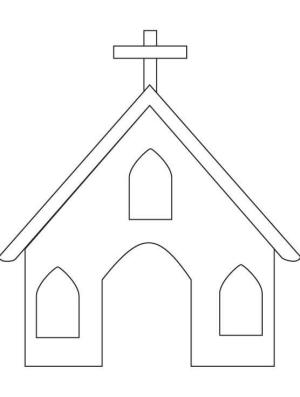 Kilise boyama sayfası,  coloring page, Büyük Kilise, 