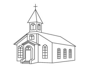 Kilise boyama sayfası,  coloring page, Temel Kilise, 