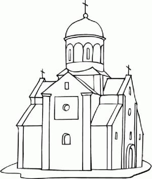 Kilise boyama sayfası,  coloring page, Yazdırılabilir Kilise, 