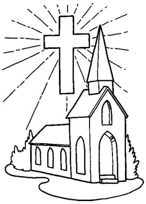 Kilise boyama sayfası,  coloring page, Kilise çizmek, 