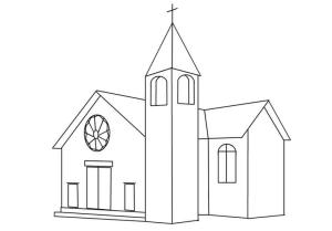 Kilise boyama sayfası,  coloring page, Kusursuz Kilise, 