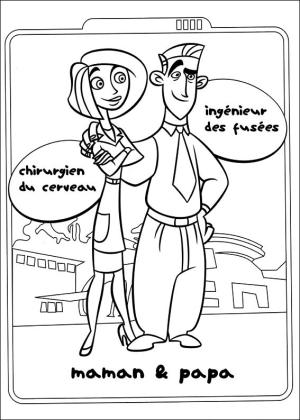 Kim Possible boyama sayfası,  coloring page, Mr. And Mrs. Possible, 