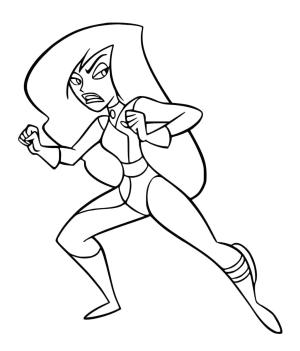 Kim Possible boyama sayfası,  coloring page, Şego, 