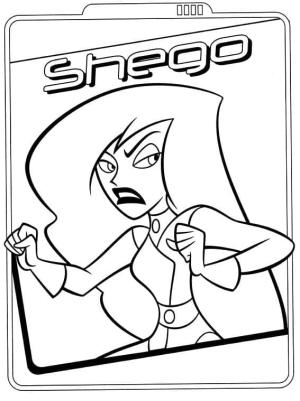 Kim Possible boyama sayfası,  coloring page, Shego Kim Mümkün, 