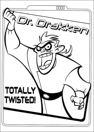 Kim Possible boyama sayfası,  coloring page, Dr. Drakken, 