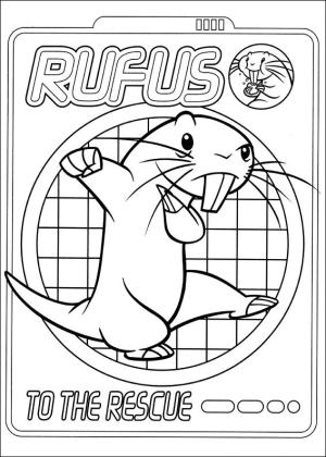 Kim Possible boyama sayfası,  coloring page, Rufus To The Rescue, 