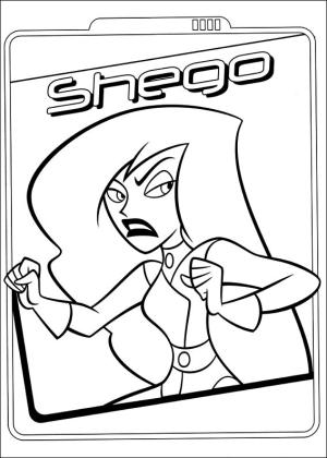 Kim Possible boyama sayfası,  coloring page, Shego Is Angry, 