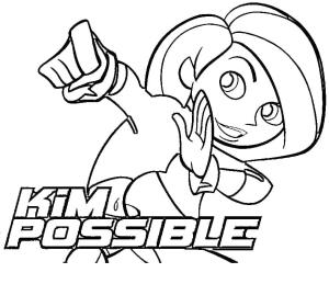 Kim Possible boyama sayfası,  coloring page, Kim Olası Yumruk, 