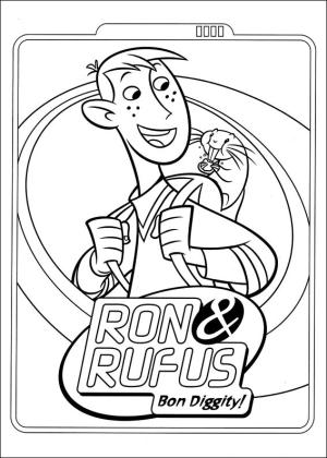 Kim Possible boyama sayfası,  coloring page, Ron And Fugus, 