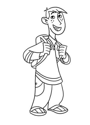 Kim Possible boyama sayfası,  coloring page, Ron from Kim Possible, 