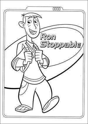 Kim Possible boyama sayfası,  coloring page, Ron Stoppable, 