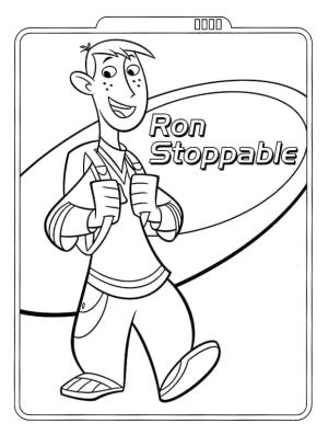 Kim Possible boyama sayfası,  coloring page, Ron Durdurulabilir, 