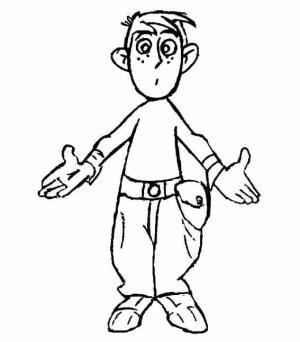 Kim Possible boyama sayfası,  coloring page, Ron Kim Possible, 