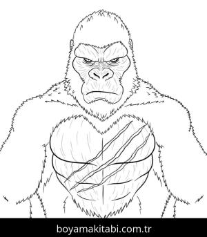 King Kong boyama sayfası – okul öncesi, evde etkinlik