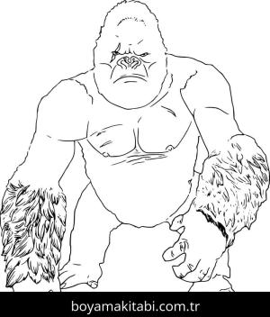 King Kong boyama sayfası – eğitici aktivite, yaratıcılık