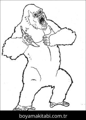 King Kong boyama sayfası – yaratıcılık, eğlenceli etkinlik