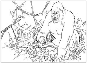 King Kong boyama sayfası,  coloring page, King Kong ve Kadın, 