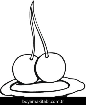 Kiraz boyama sayfası – yaratıcılığı geliştirir, keyifli zaman