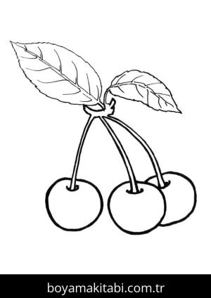 Kiraz boyama sayfası – ücretsiz yazdır, boyama etkinliği