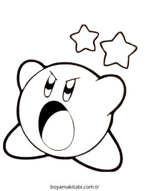 Kirby boyama sayfası – el becerilerini geliştirir, boyama çalışması