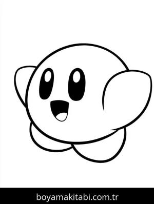 Kirby boyama sayfası – eğitici aktivite, yaratıcılık