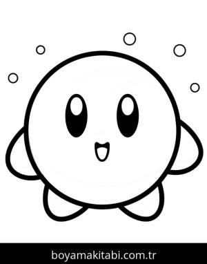 Kirby boyama sayfası – renkli çizimler, okul öncesi