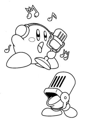 Kirby boyama sayfası,  coloring page, Kirby şarkı, 