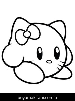 Kirby boyama sayfası – kolay boyama, eğitici aktivite